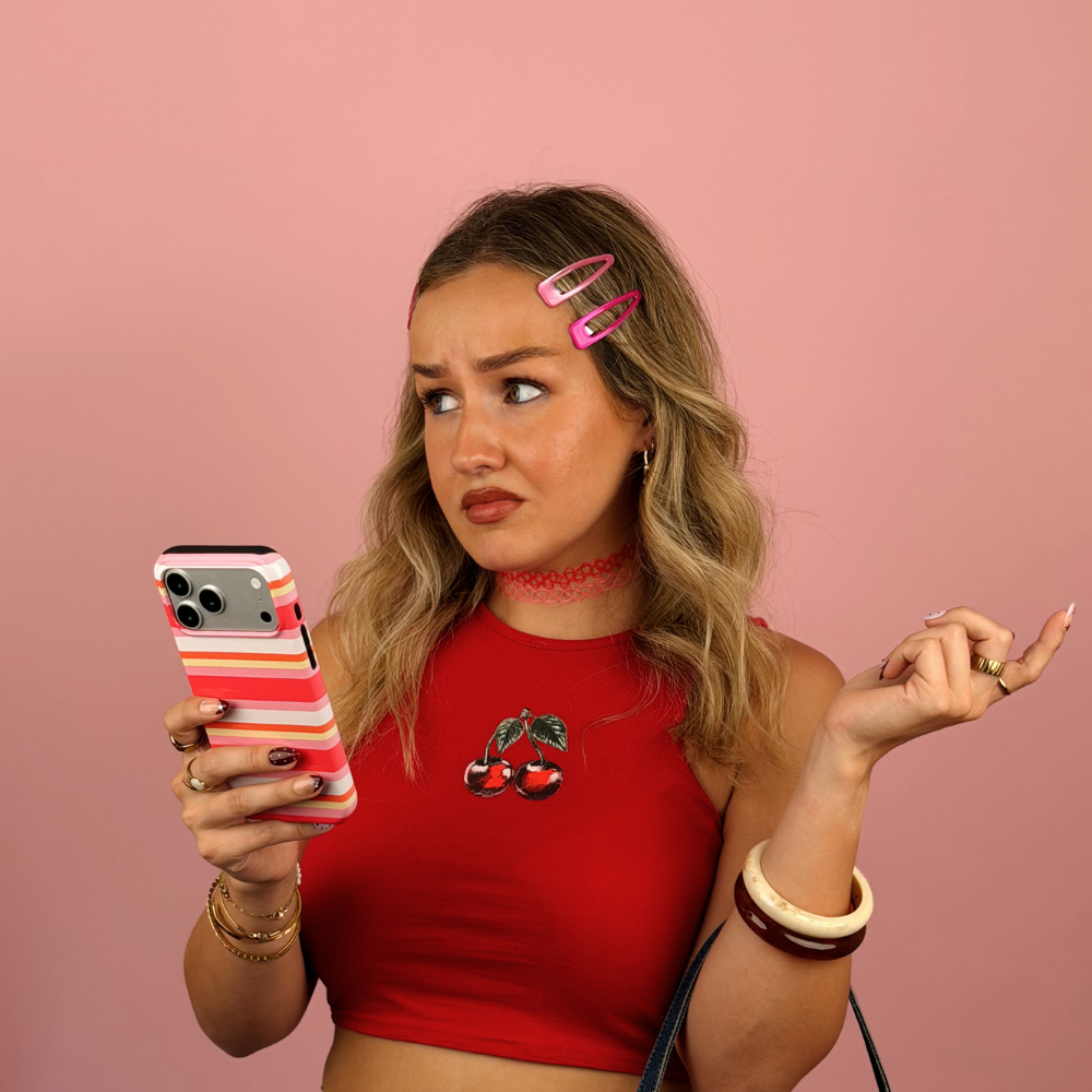 Tough Phone Case - Retro Stripes Raven
