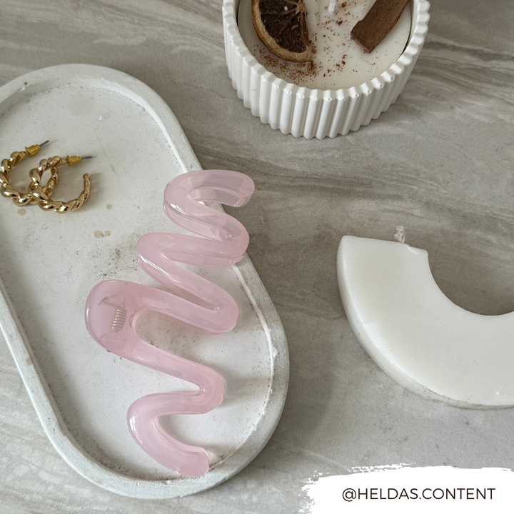 Squiggle Claw Clip - Pink