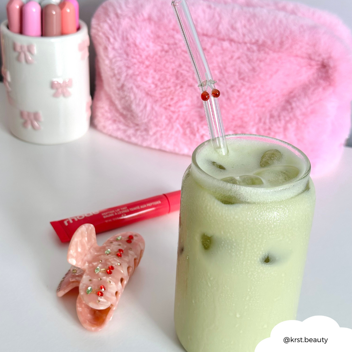 Glass Straw Set - Cherries
