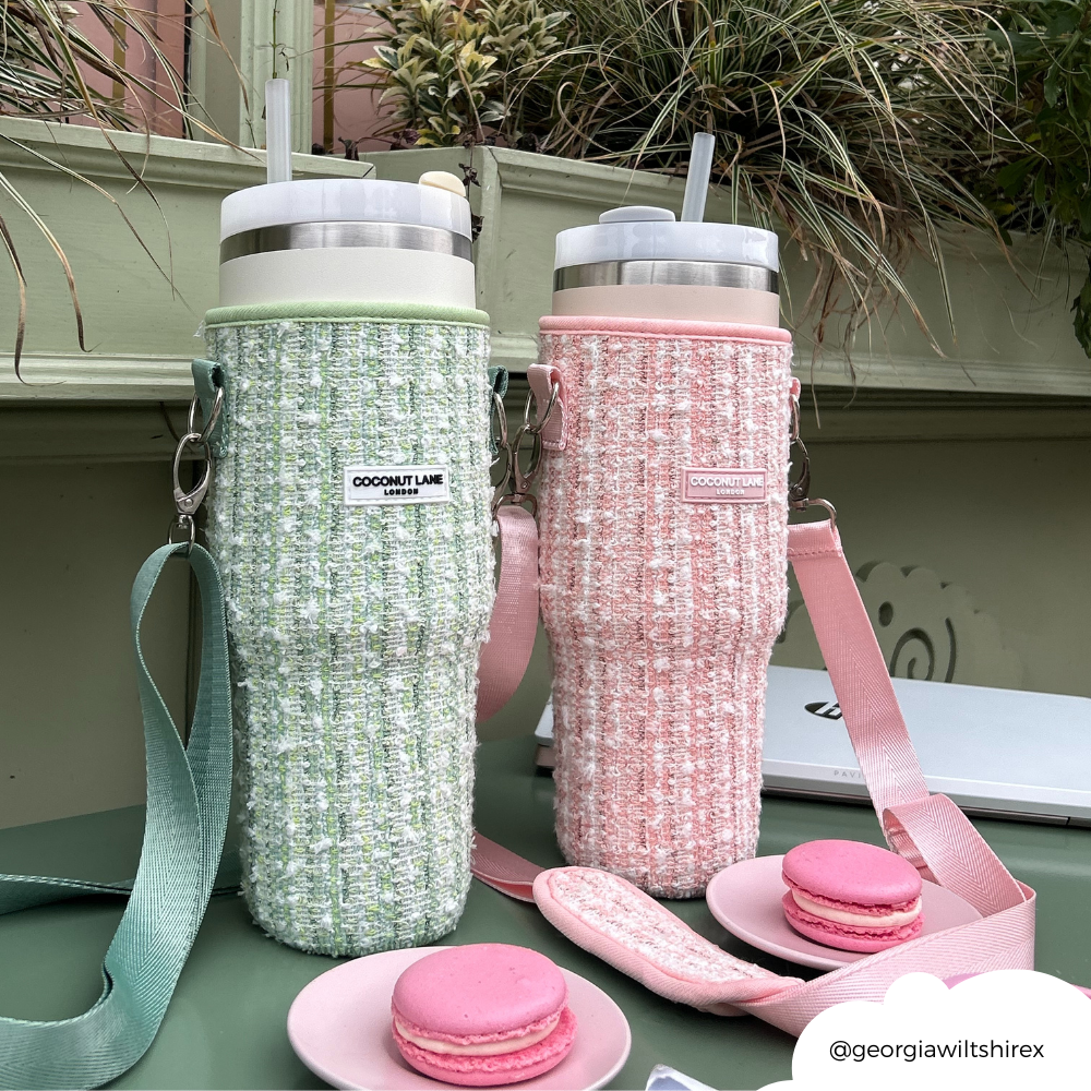 Tumbler Carry Case - Pink Textured Tweed