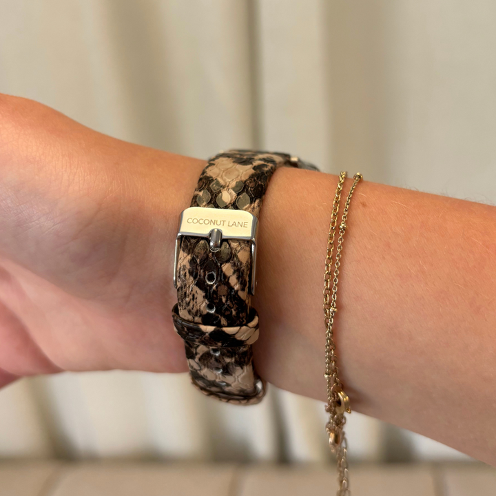 Vegan Textured PU Leather Apple Watch Strap - Snake