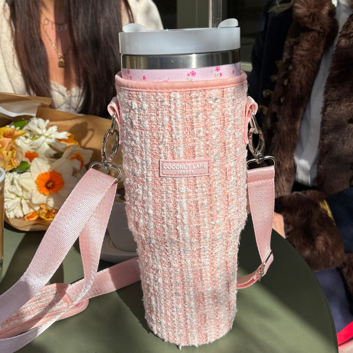 Tumbler Carry Case - Pink Textured Tweed