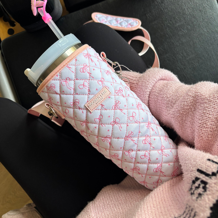 Tumbler Carry Case - Quilted Dainty Bows