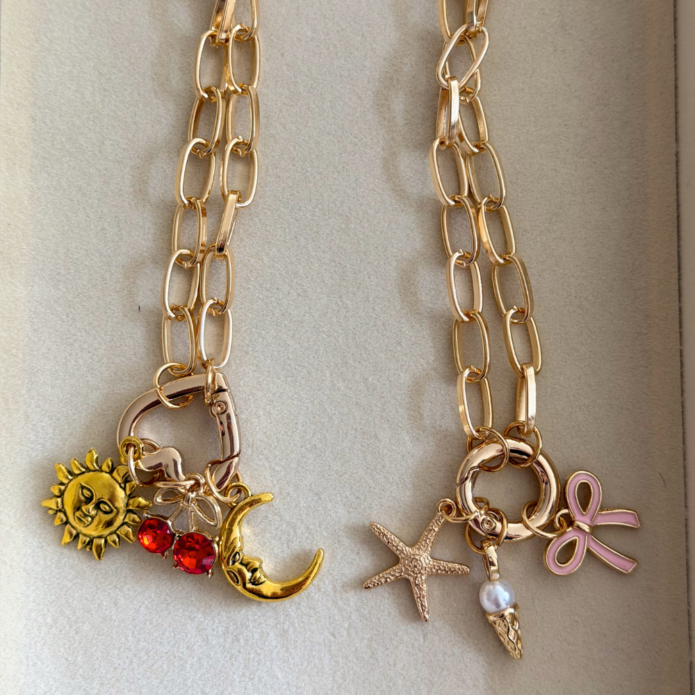 Starfish Charm on Gold Phone Strap