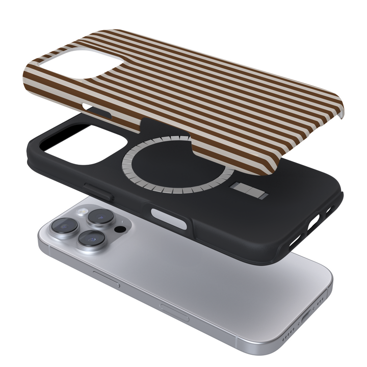 Tough MagSafe® Phone Case - Chestnut Stripes