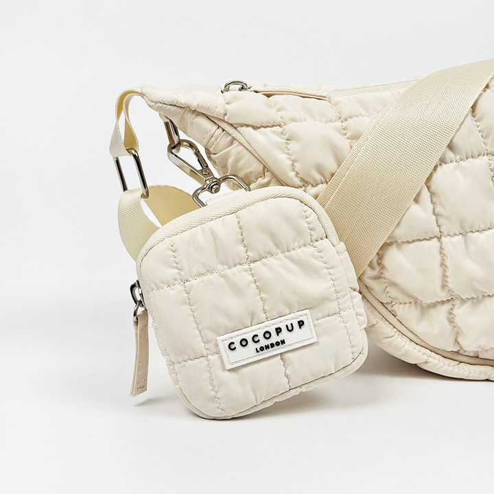 Crossbody Crescent Dog Walking Bag Bundle - Cloud