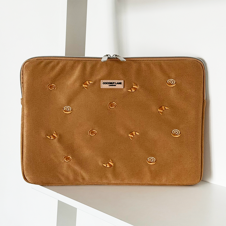 Suedette Croissant Club - Laptop Sleeve