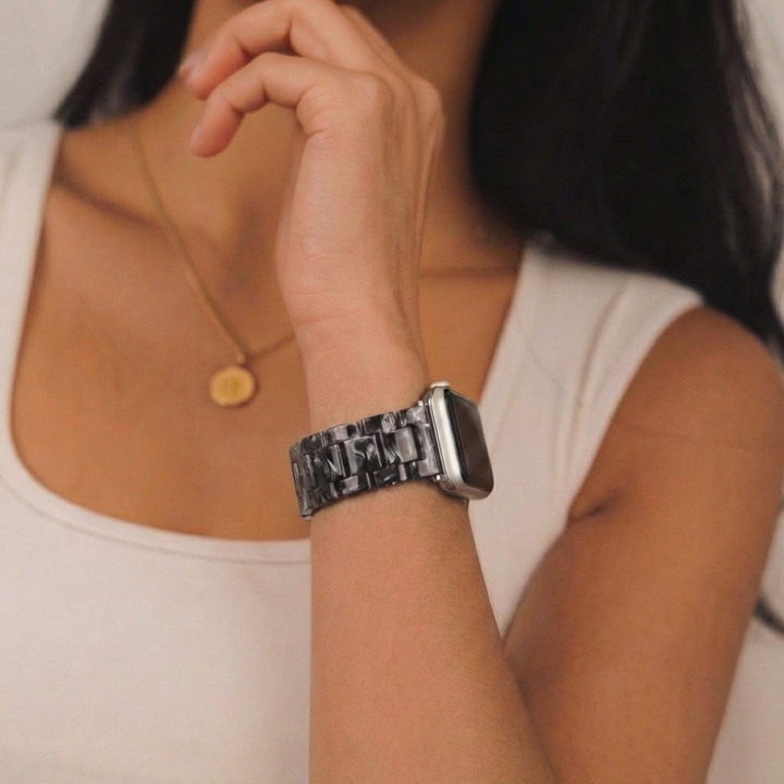 Luxe Black Marble Apple Watch Strap