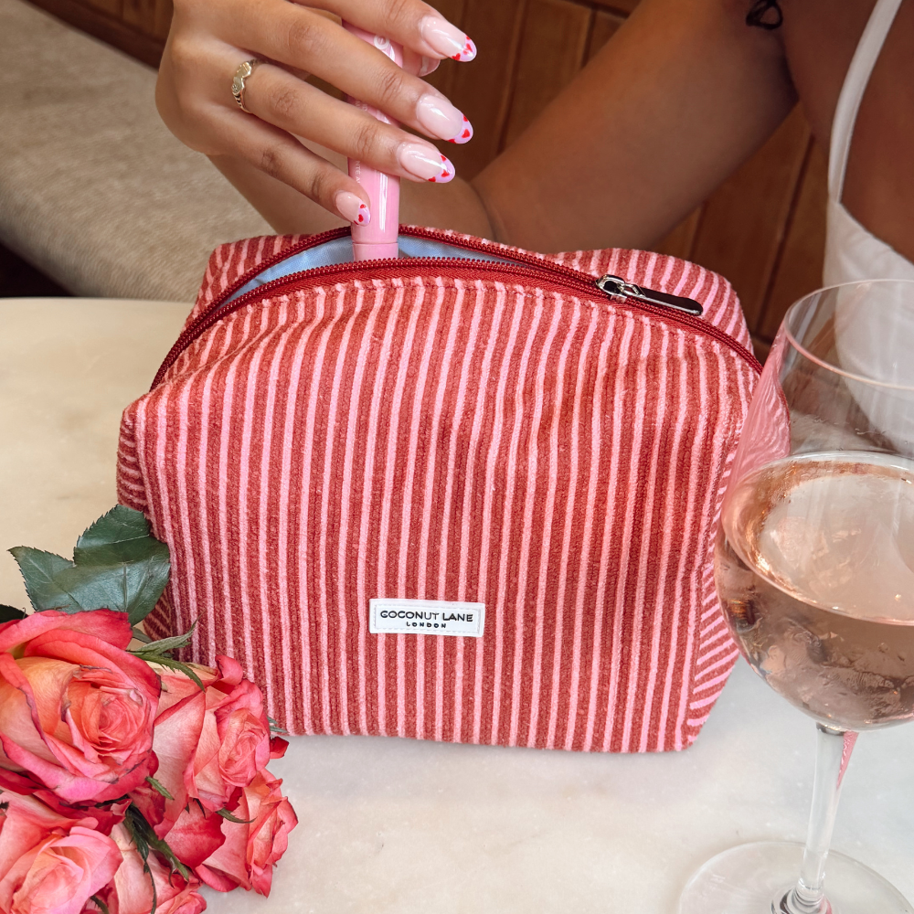 Mulberry Makeup Bag with lipgloss