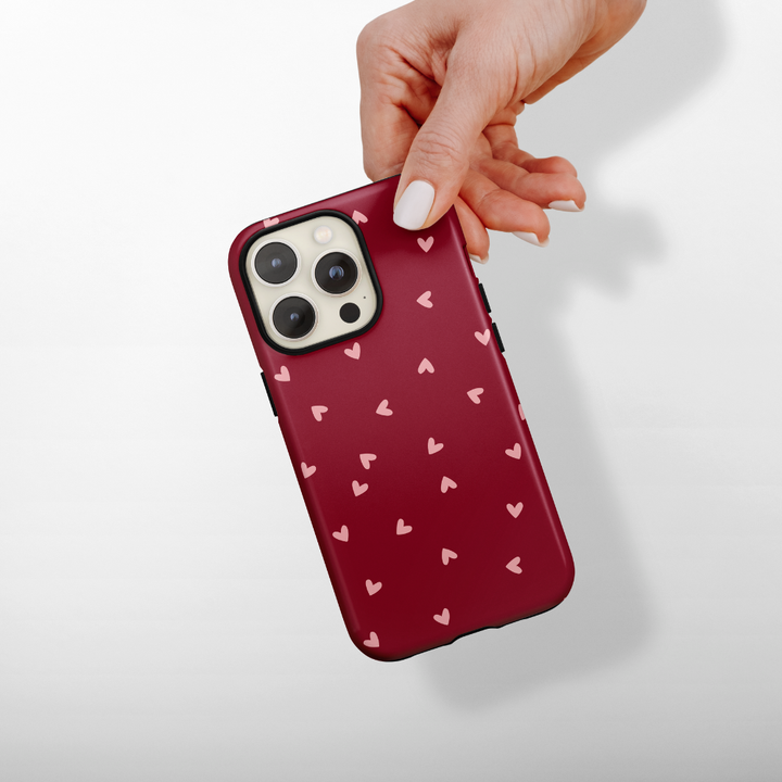 Tough Phone Case - Mulberry Hearts