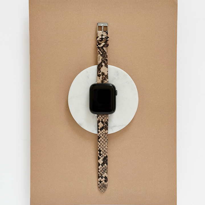 Vegan Textured PU Leather Apple Watch Strap - Snake