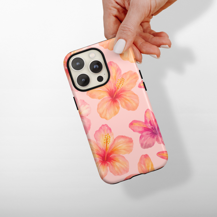 Tough Phone Case - Island Girl Pink Hibiscus
