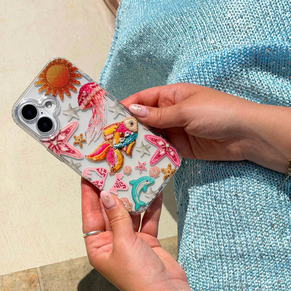 Close up of Pink Paradise Phone Case