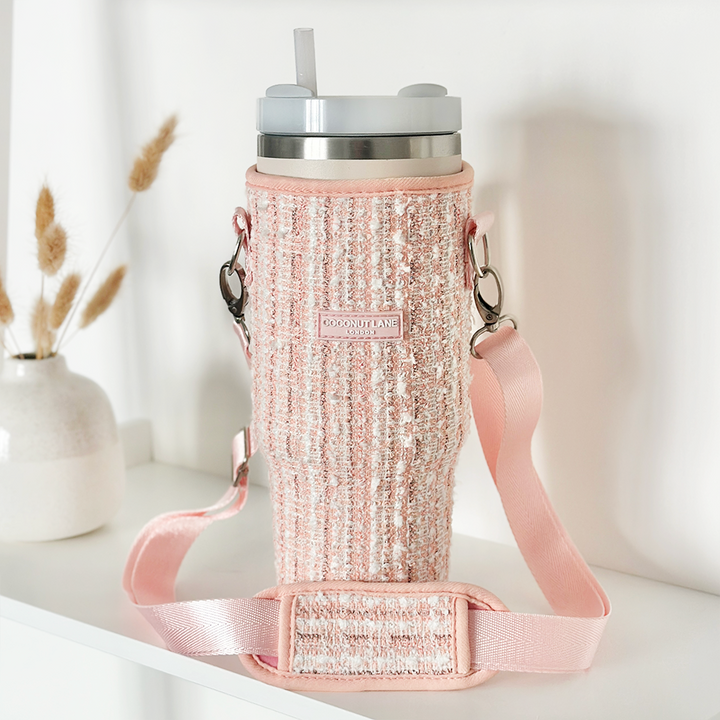 Tumbler Carry Case - Pink Textured Tweed