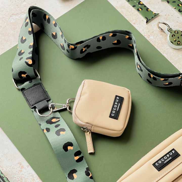 Dog Walking Mocha Bag Bundle - Khaki Leopard
