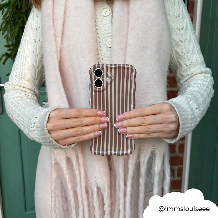 Wavy Phone Case - Chestnut Stripes