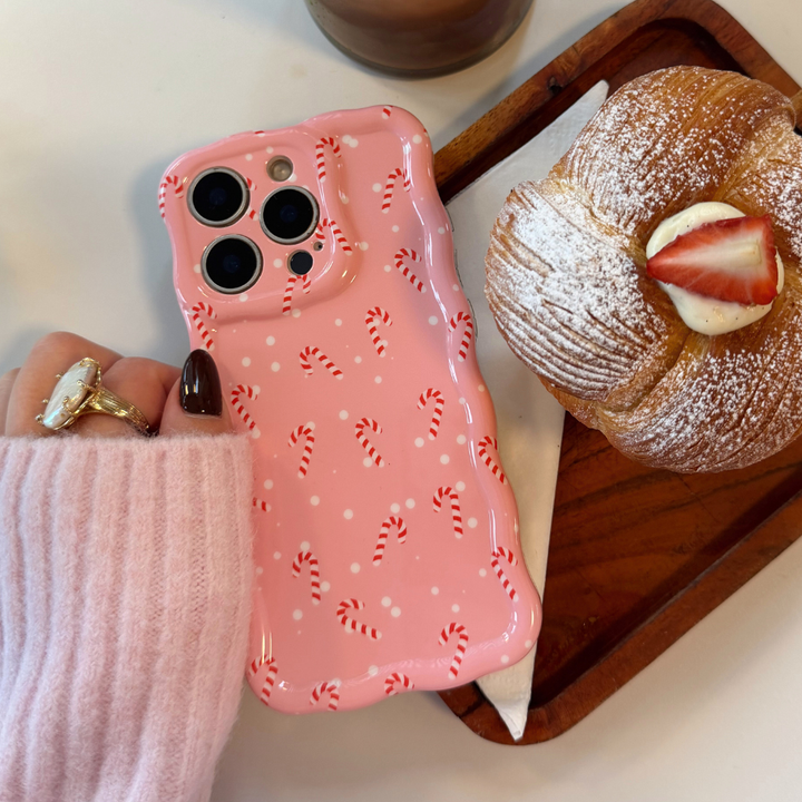 Wavy Phone Case - Candy Canes