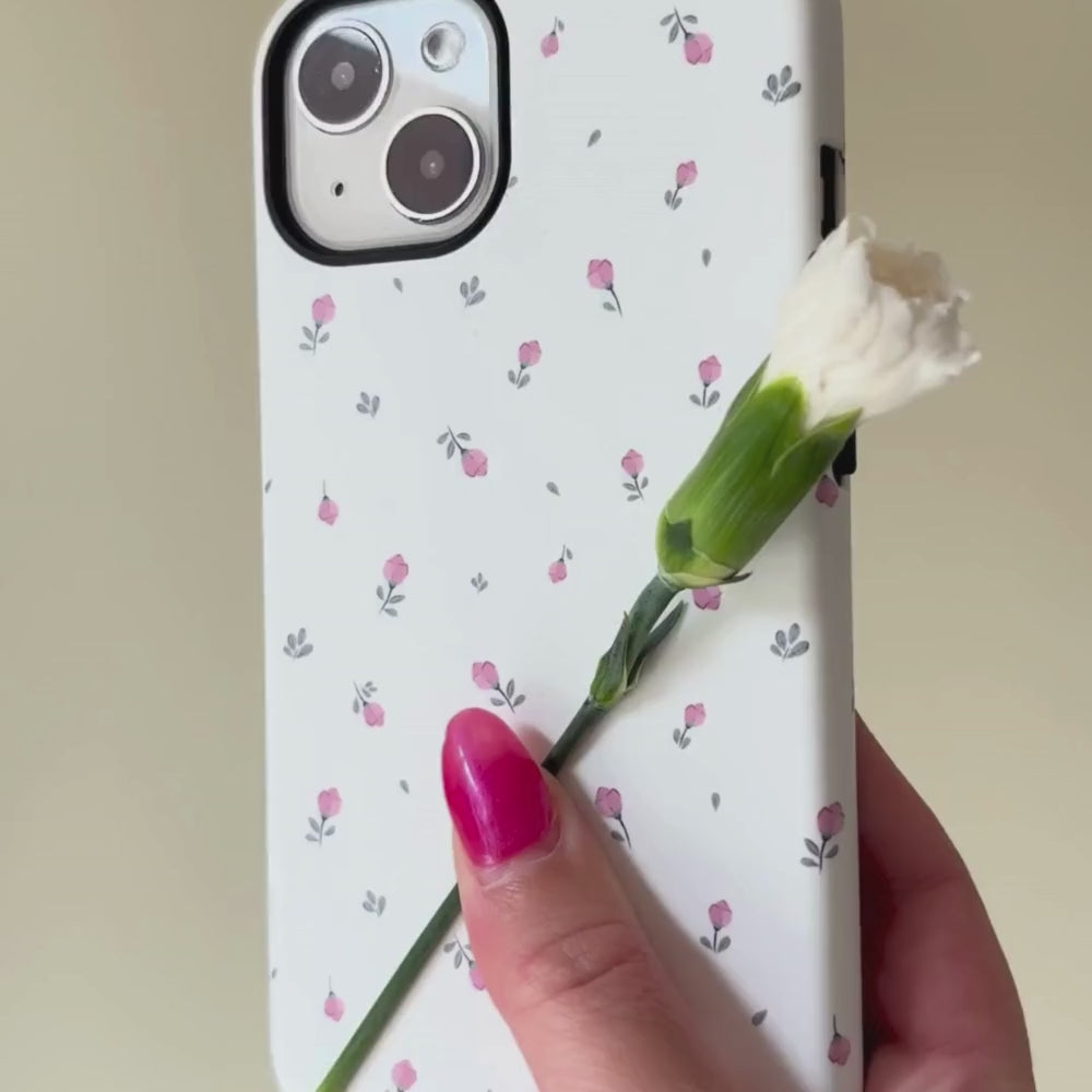 Tough MagSafe® Phone Case - Ditsy Floral White