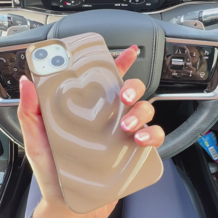 Melting Heart Phone Case - Chocolate Brown
