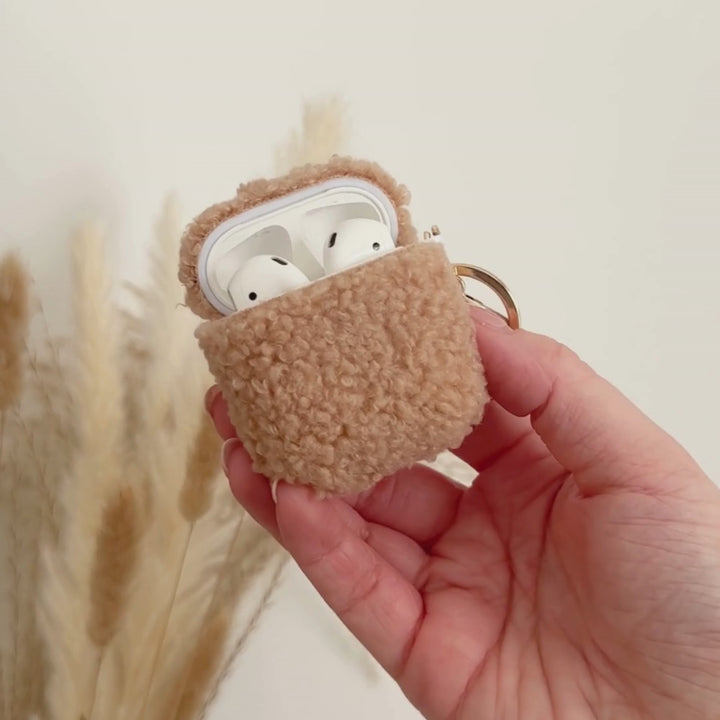 Teddy Airpods Case - Nude