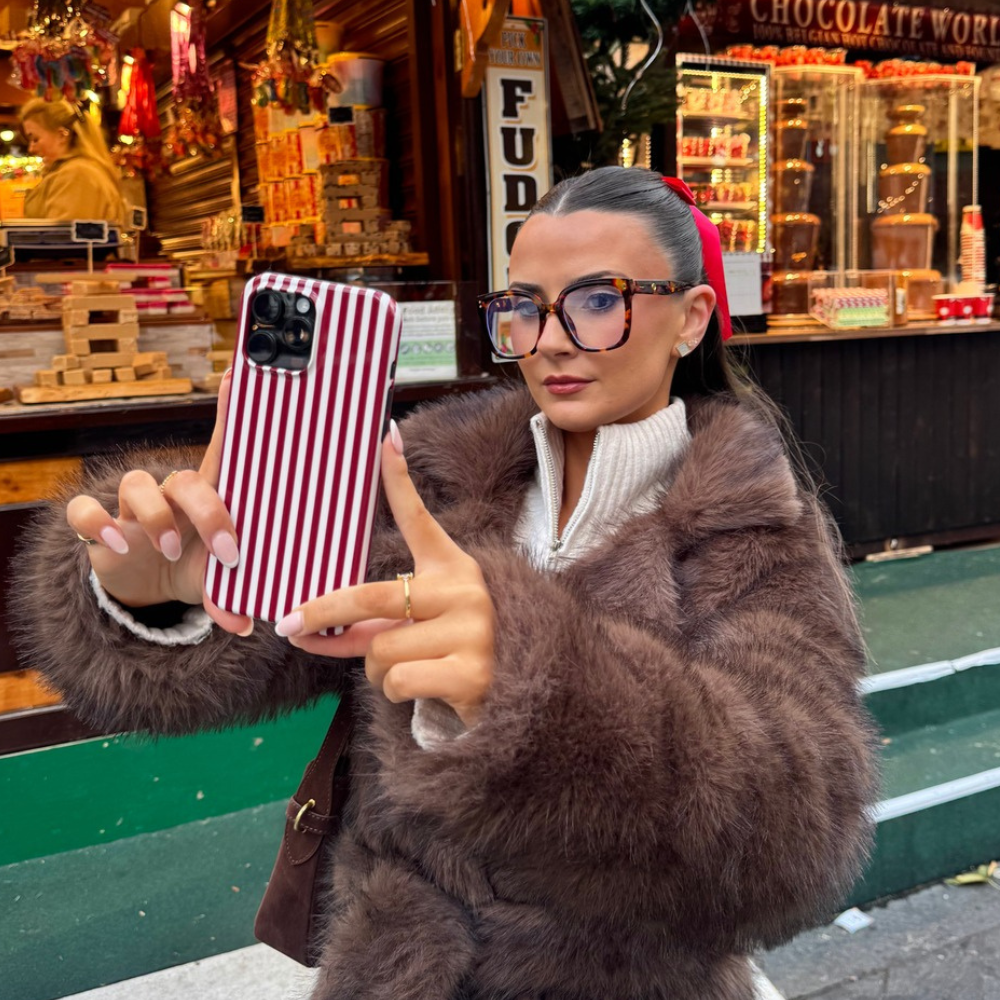 Tough Phone Case - Cherry Red Stripe