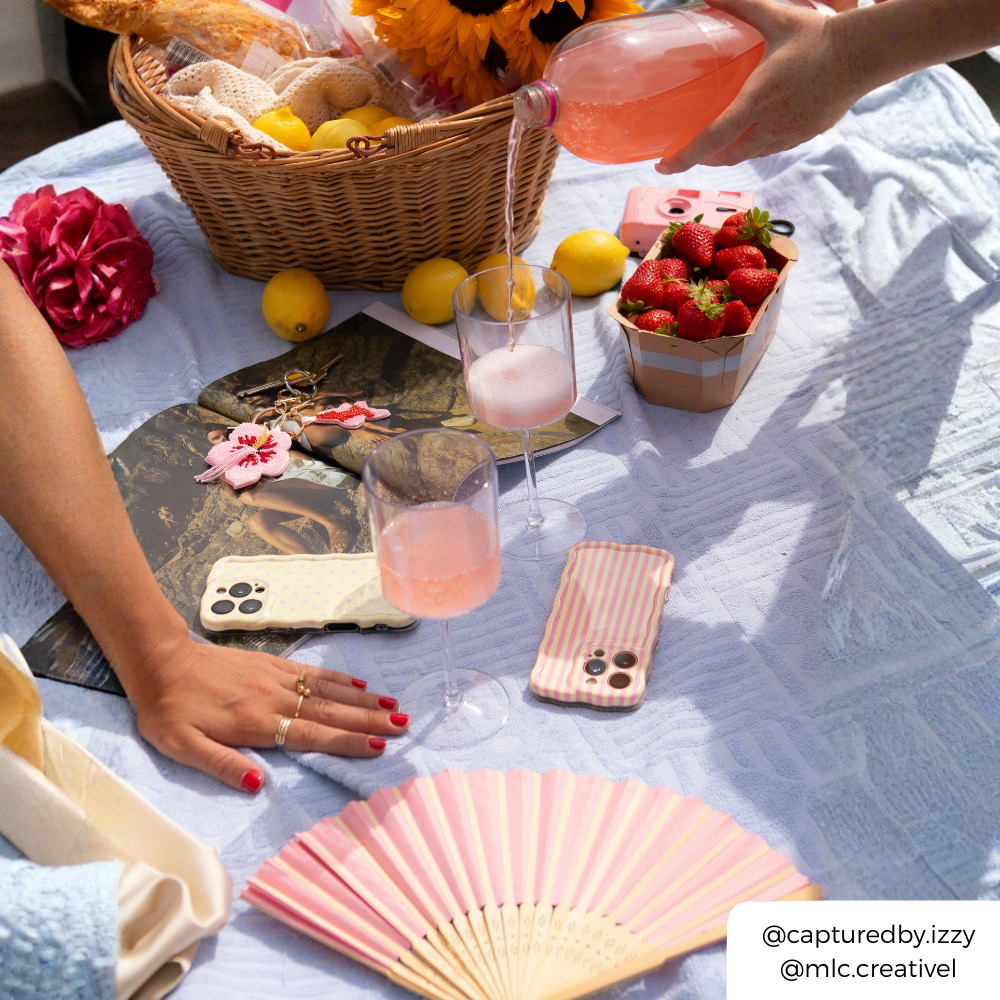 Wavy Phone Case - Butter Blush Polka Dot