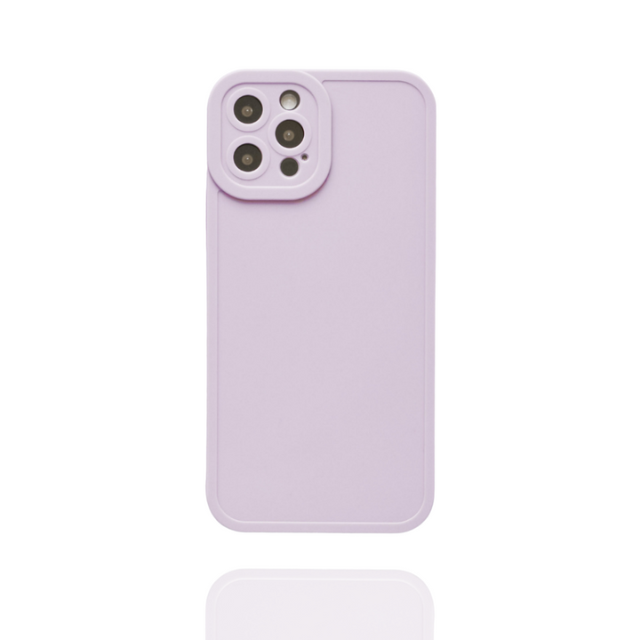 The NAKD Phone Case - Lilac from Coconut Lane is featured in the spring collection. With its rounded corners and raised edges providing full camera protection, this case is designed to fit a phone with a quad-camera setup. This pastel favorite stands out beautifully against the plain white background.
